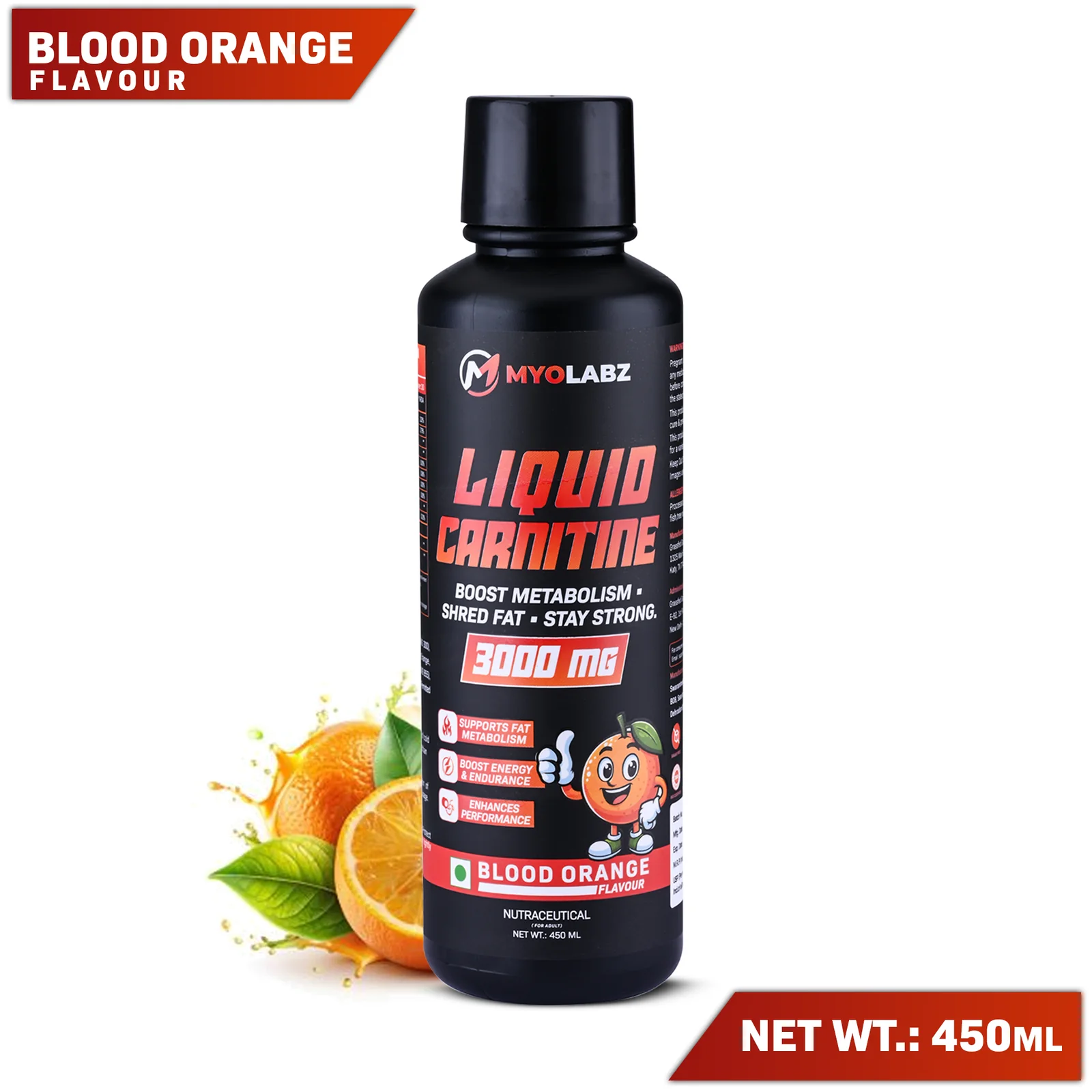 Myolabz Liquid L-Carnitine 3000mg Fat Burner | 450ml - Image 4