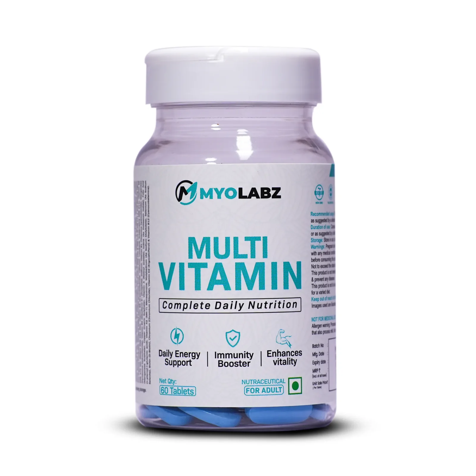 Myolabz Multivitamin Complete Daily Nutrition Blue | 60 Tablets