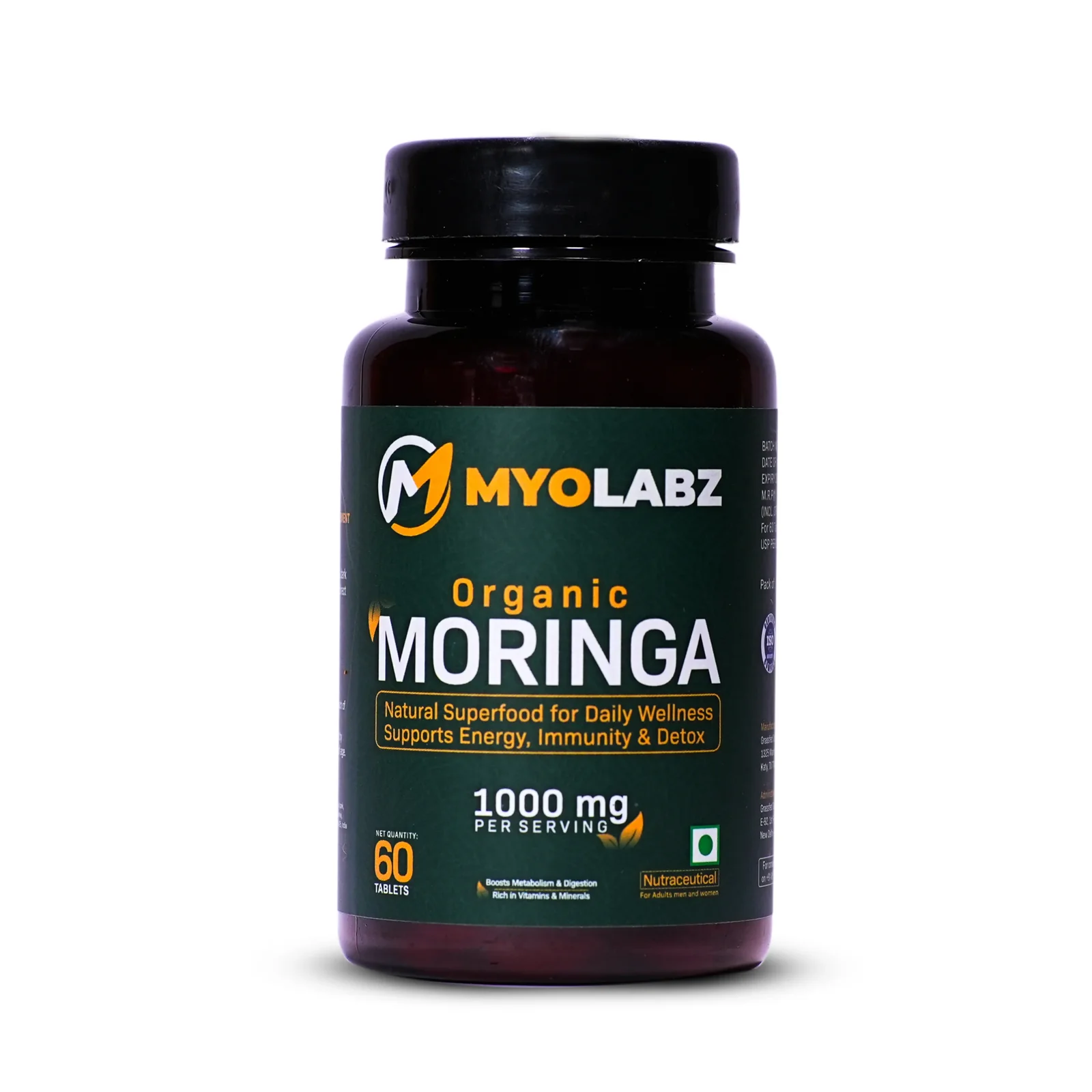 Myolabz Organic Moringa Tablets 60