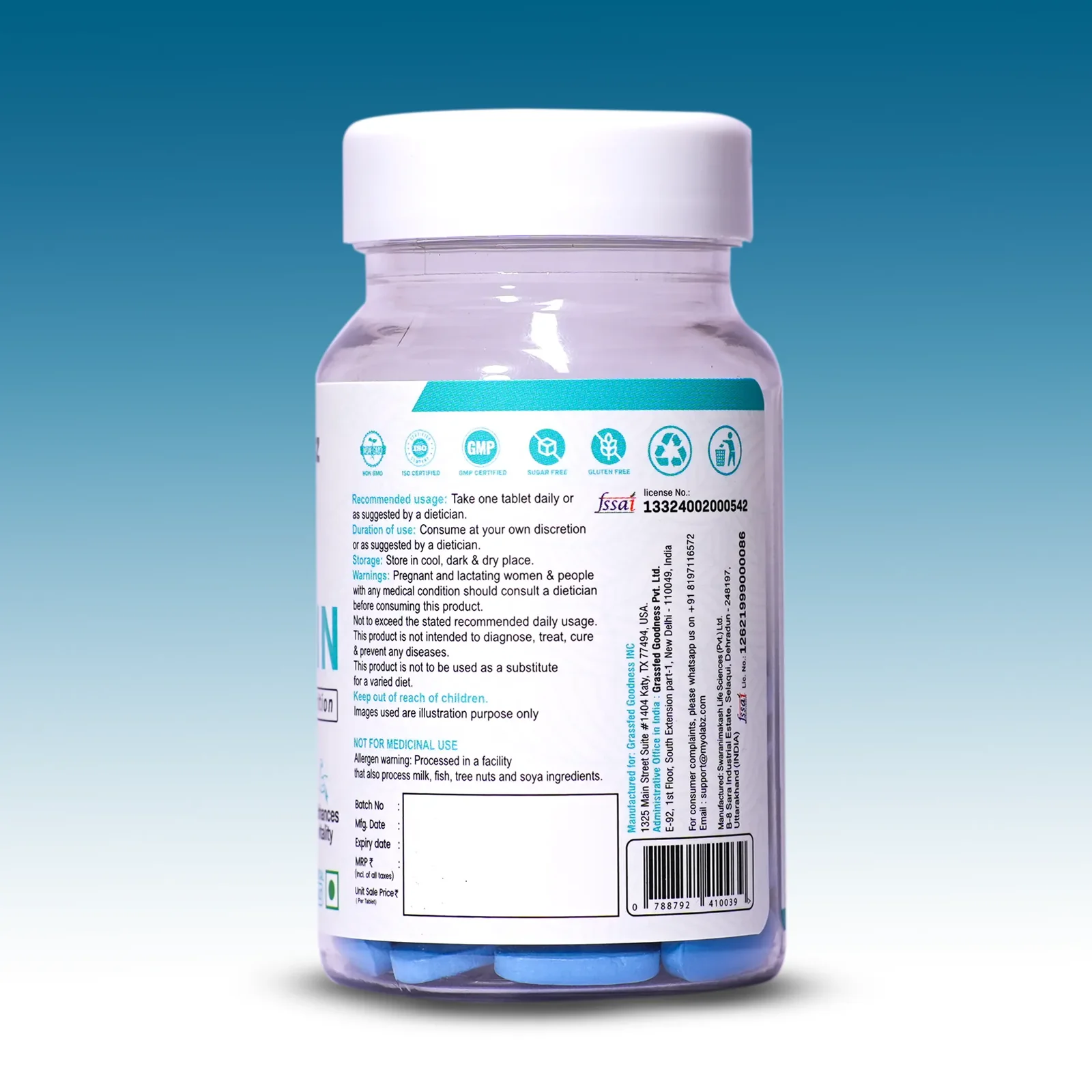 Myolabz Multivitamin Complete Daily Nutrition Blue | 60 Tablets - Image 3
