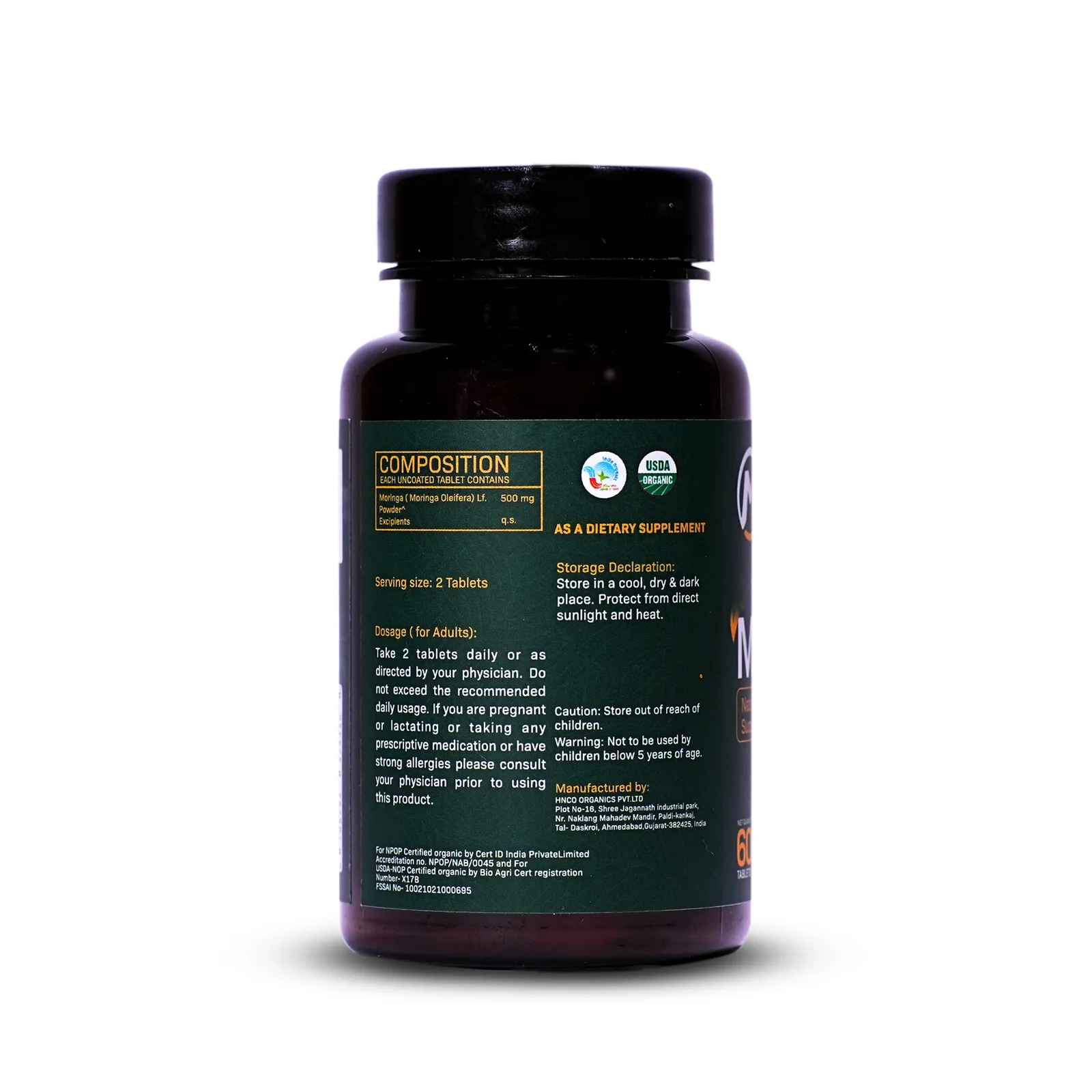 Myolabz Organic Moringa Tablets 60 - Image 2
