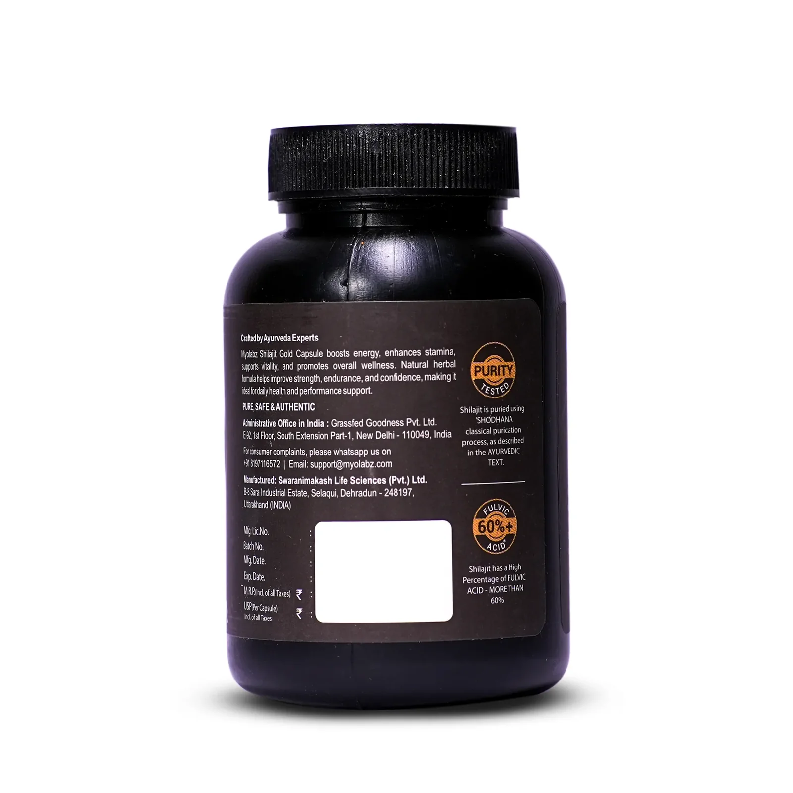 Myolabz Shilajit Gold Capsules 60 - Image 3