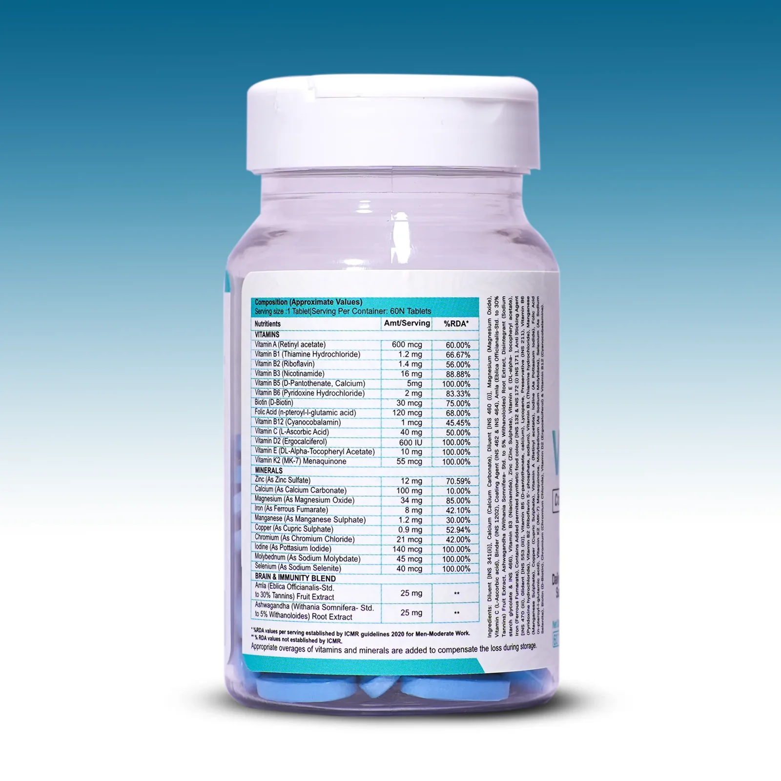 Myolabz Multivitamin Complete Daily Nutrition Blue | 60 Tablets - Image 2