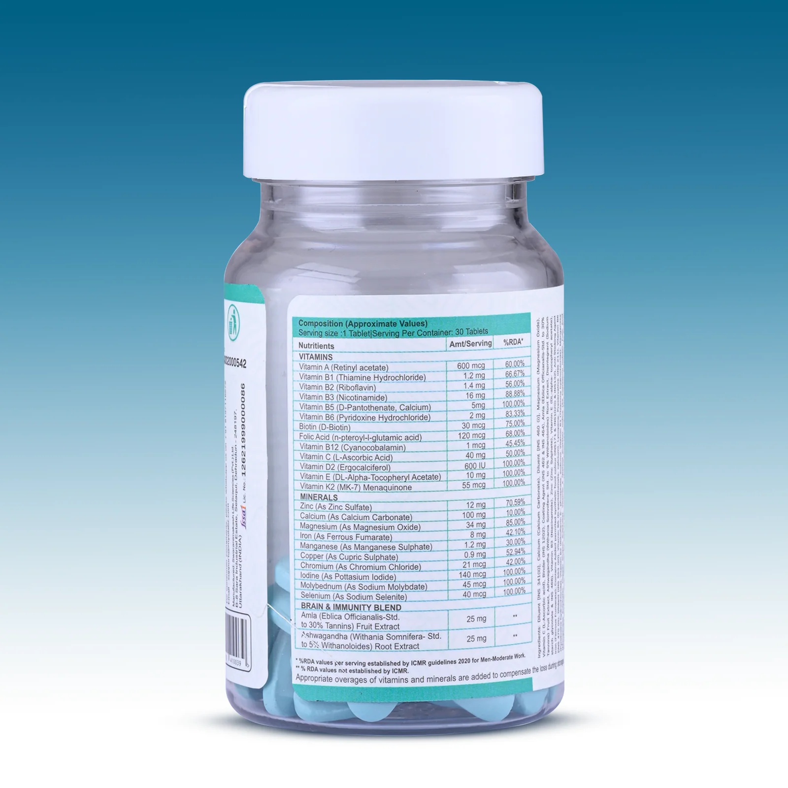 Myolabz Multivitamin Complete Daily Nutrition Blue | 30 Tablets - Image 2