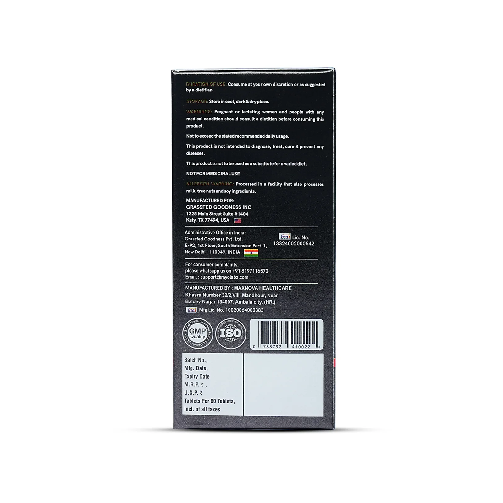 Myolabz Myocore Strength & Muscle Support | 60 Tablets - Image 3